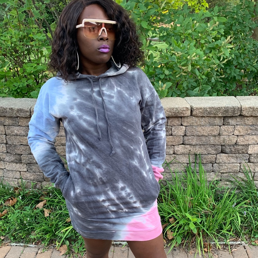 Tie Dye Hoodie Dress
